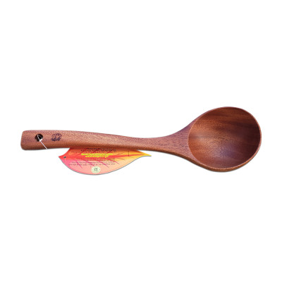 Muỗng Múc Canh Cỡ Nhỏ Mui Tròn Sâu - Vá Gỗ S3 Xà Cừ  ( 24 x 7 x 1 cm ) - Đồ Gỗ Nhà Bếp Thương Hiệu Trường Sơn