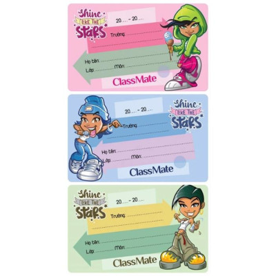 Nhãn Vở Classmate Be Cool CL-NT224 (15 Nhãn/Xấp)