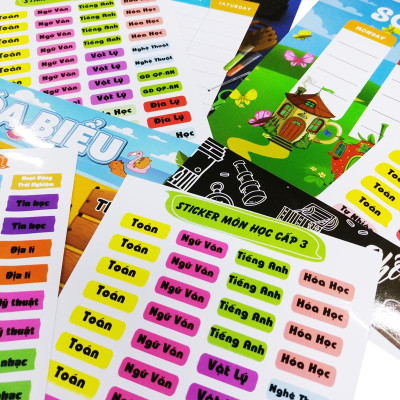 Sticker Thời Khoá Biểu Cấp 3 - Thay Đổi Môn Học A5 - Teenage TKB-12