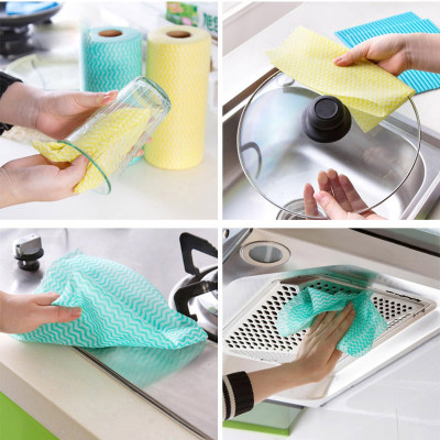 Khăn lau dầu mỡ, bụi bẩn đa năng Home Easy 50 Tờ (set 3 cuộn)