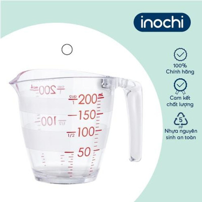 Cốc Đong Yoko Chia Vạch Sản Xuất Theo Tiêu Chuẩn Nhật Bản - Chính Hãng inochi ( Tặng kèm khăn lau đa năng pakaksa)