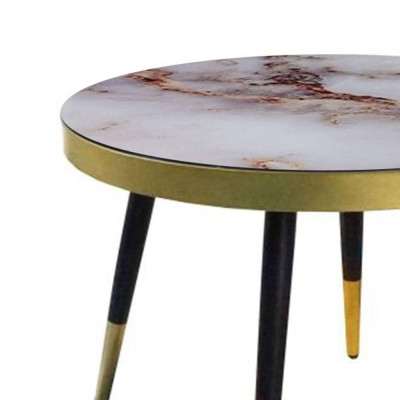 Bàn trà Potenza chân bịt đồng IBIE nhiều tùy chọn