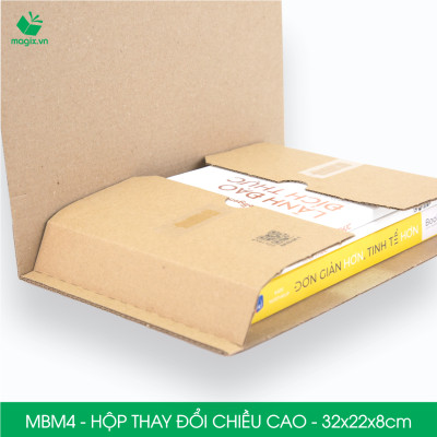 MBM4 - 32x22x8cm - Combo 60 Hộp carton thay đổi chiều cao - Thùng carton đóng hàng