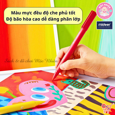 Bút Lông Màu Mực Acrylic An Toàn Vẽ Được Trên Nhiều Vật Liệu - Mideer Acrylic Marker Ultra-soft Nib