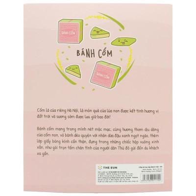 Giấy Kê Tay Tập Bánh Việt - The Sun - Bánh Cốm - Màu Đỏ