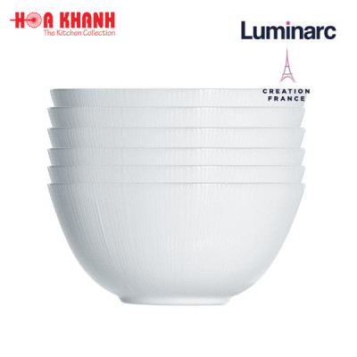 Tô Thủy Tinh Luminarc Diwali Lines 18cm trắng sứ cường lực, kháng vỡ -  1 cái - Q1672