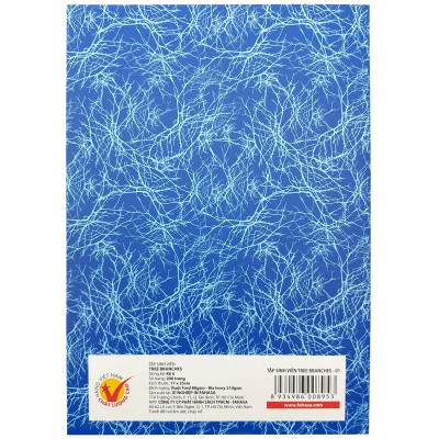 Tập Sinh Viên Kẻ 4 Ô Ly 200 Trang 80gsm - Tree Branches 01 (Mẫu Màu Giao Ngẫu Nhiên)