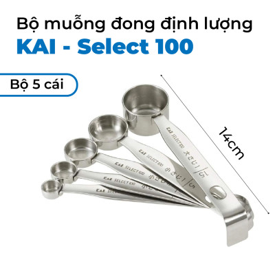 Bộ Muỗng Đong Định Lượng KAI Nhật Bản - Select 100 - Bộ 4 Cái/5 Cái