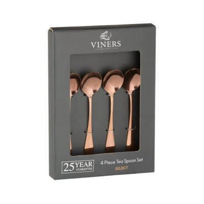 Viners - Bộ muỗng trà Select màu đồng - 4 món