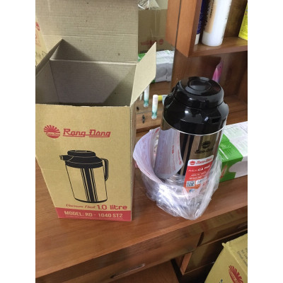 Phích pha trà giữ nhiệt dung tích 1 lít Rạng Đông, vỏ inox, nắp nhựa, Model: RDD1040 ST2-1L