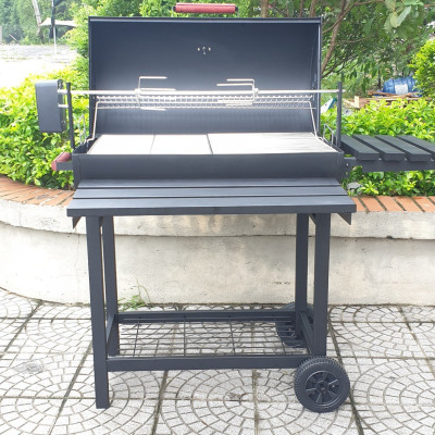 Bếp Nướng Than Hoa Sân Vườn Cao Cấp BBQ05 Có Moto Xoay
