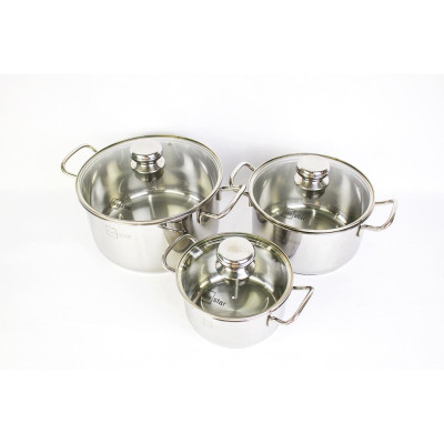 Bộ nồi chảo chống dính bếp từ Fivestar 4 chiếc nắp kính , tặng 1 vá canh, inox 430, dùng được mọi bếp