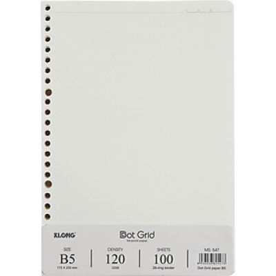 Ruột giấy refill sổ còng Dot Grid B5 - 100 tờ; MS: 547