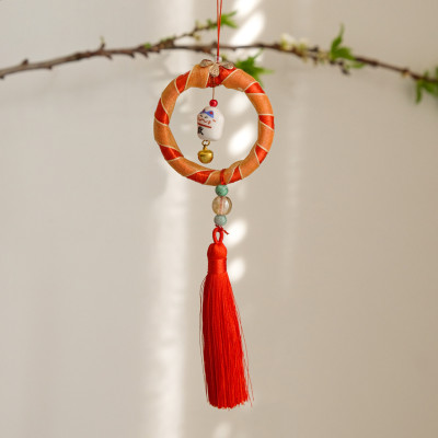 Dây treo trang trí tết Mèo Chiêu Tài, treo mai đào, xe hơi