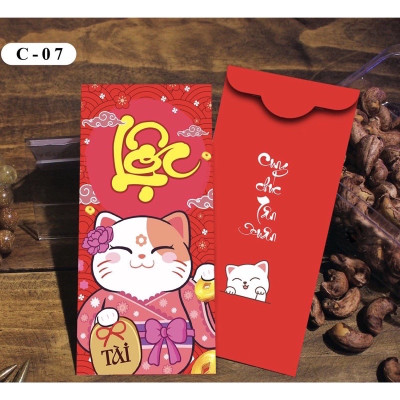 Com bo 10 xấp 100 bao xì xì Tết  truyền thống đa dạng nhiều màu , nhiều mẫu dễ thương và cute 