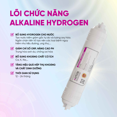 Lõi lọc nước - Hàng chính hãng Mutosi Số 8/9 - Lõi đúc - Alkaline Hydrogen
