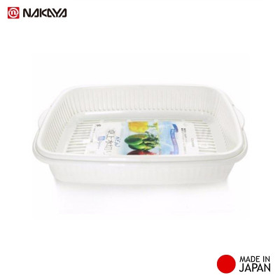 Bộ khay đựng rau củ 2 lớp Nakaya - Nội địa Nhật Bản (Giao màu ngẫu nhiên)