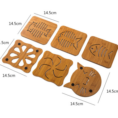 Combo 5 đế lót nồi chịu nhiệt bằng gỗ PaKaSa - Họa tiết giao ngẫu nhiên