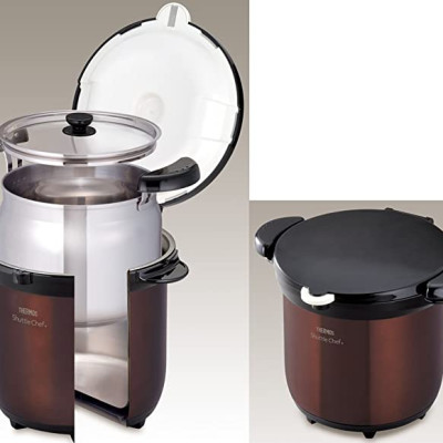 Nồi ủ Thermos KBG-4500-CBW 4.5L màu nâu Hàng chính hãng