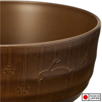 Bát nhựa vân gỗ thỏ mộng Yume Usagi