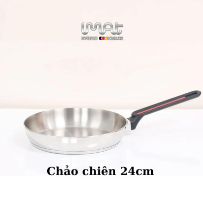 iMAT chính hãng: bộ 5 nồi chảo inox không chống dính gồm quánh 18| nồi 20| nồi 24| chảo chiên 24| Chảo xào 24cm