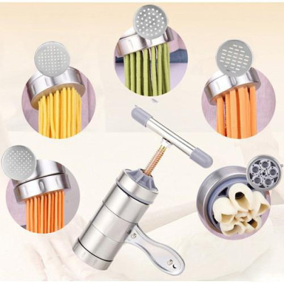 Dụng Cụ Làm Bún Inox 5 Lưỡi Cắt - Máy Làm Bún Tươi Mỳ Sợi Chân Châu Inox 5 Đầu Tiện Dụng