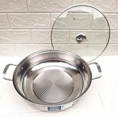 Nồi Lẩu Thái ORKIN 3 Đáy iNOX 304 và nồi lẩu 1 đáy Đường Kính 30Cm, Sử Dụng Các Loại Bếp