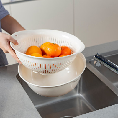 Bộ Thau Rổ Nhựa Cao Cấp Yoko INOCH - Nhựa Cao Cấp Chắc Chắn Sang Trọng, Gọn Gàng, An Toàn Cho Sức Khoẻ