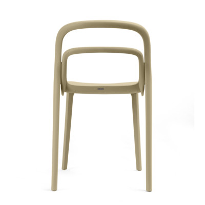 Ghế nhựa đúc liền khối có tựa lưng cách điệu