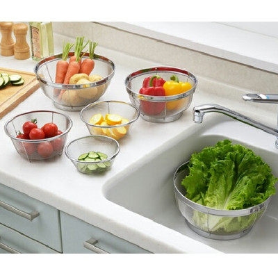 Rổ tròn đáy sâu inox Echo Metal - Hàng nội địa Nhật Bản