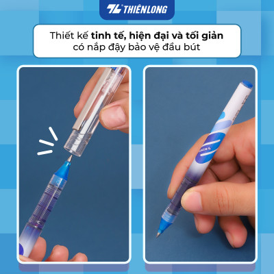 Combo 5/10/20 Bút lông bi - Rollerball Pen Thiên Long RB-007 - Công nghệ Free Ink System