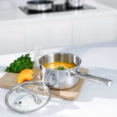 Bộ Nồi INOX 3 Lớp Liền Khối Elmich Trimax ECO EL-8005 (Bộ 3 Nồi Size 18, 20, 26cm & Quánh Size 16cm) - HÀNG CHÍNH HÃNG