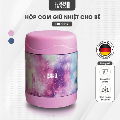 Hộp cơm giữ nhiệt cho bé Lebenlang LBL3032, cà men chất liệu inox304, dung tích 300ml, thiết kế nhỏ gọn - hàng chính hãng