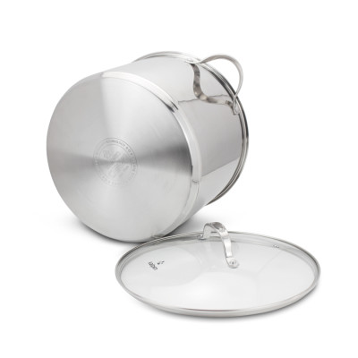 Nồi luộc gà inox 304 cao cấp 5 đáy Kalpen Lermat dung tích 12L/15L, bảo hành 5 năm chuẩn Đức