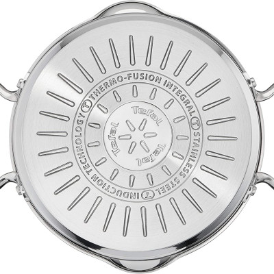 Bộ Nồi 4 Sets TEFAL G719S7 Có Vạch Chia, Gồm 7 Chi Tiết Nhập Khẩu Đức, Chất Liệu Thép Không Gỉ, Dùng Cho Mọi Loại Bếp, Bền Gấp 6 Lần Chảo Thường - Hàng Nhập Khẩu