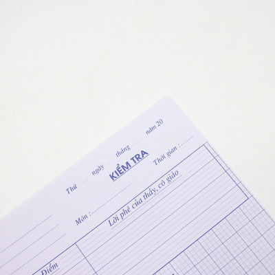 Giấy kiểm tra tiểu học Hồng Hà 4 ô ly vuông khổ 170 x 240mm 10 tờ đôi và 10 tờ đơn -  4964