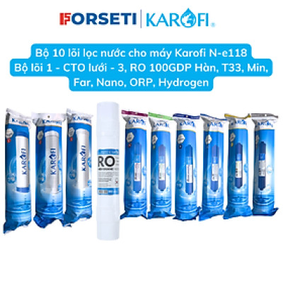 Combo 10 lõi lọc nước Karofi cho máy lọc nước Optimus Plus O-P1310 - Hàng chính hãng