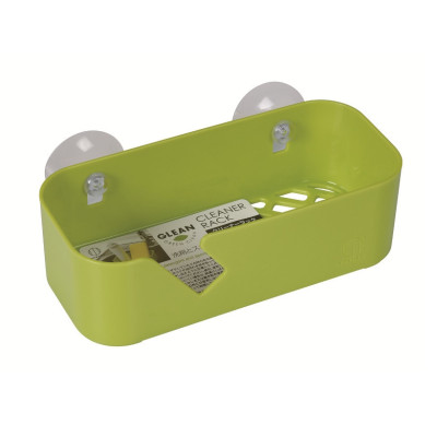 01 Giá để xà bông, mút rửa chén dạng lưới có núm thít chân không ( Giao màu ngẫu nhiên) + 01 Gói bột tẩy đường ống chậu rửa - Hàng nội địa Nhật Bản.