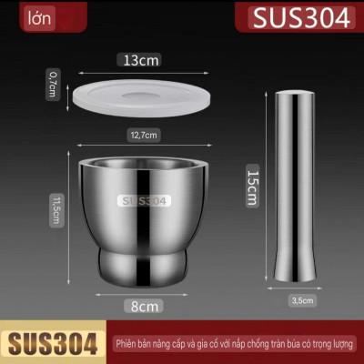  BỘ CHÀY CỐI GIÃ ĐA NĂNG INOX 304 NGUYÊN KHỐI – CNC CAO CẤP SIÊU BỀN 