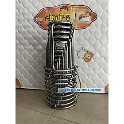 Ghế đẩu inox chân cao Bảo An loại tốt mẫu mới (số lượng 10)