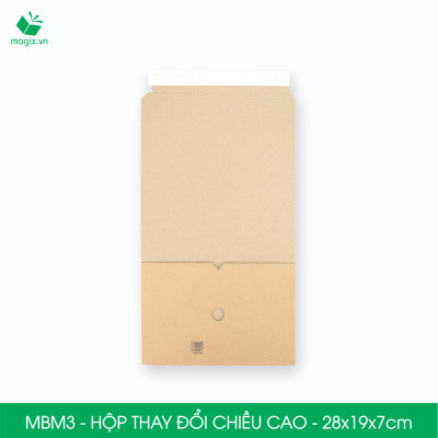 MBM3 - 28x19x7cm - Combo 20 Hộp carton thay đổi chiều cao - Thùng carton đóng hàng
