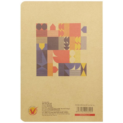 Tập Sinh Viên Họa Tiết Lập Thể Kẻ Ngang Có Chấm 300 Trang 60gsm - Fahasa 03 - Mẫu 1