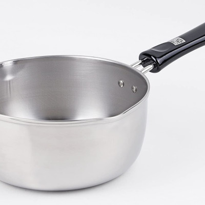 Nồi Quánh Inox/ Nồi Cán Dài 1.8L Tương Thích Với Mọi Loại Bếp