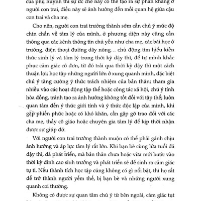 Những Lời Tâm Huyết Cha Mẹ Nói Với Con Trai