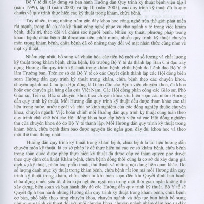 Hướng Dẫn Quy Trình Kỹ Thuật Khám Bệnh, Chữa Bệnh Chuyên Ngành Hồi Sức - Cấp Cứu - Chống Độc