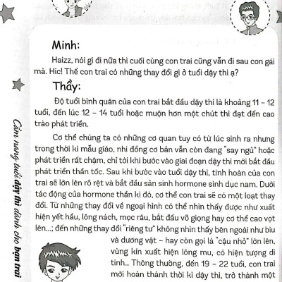 Cẩm Nang Tuổi Dậy Thì Dành Cho Bạn Trai (Tái Bản 2023)