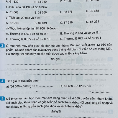 Sách - Combo 2 cuốn Vở thực hành Toán lớp 4 tập 1+2 (Kết nối tri thức với cuộc sống)