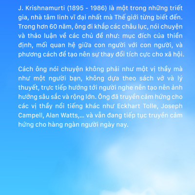Sách Krishnamurti Nói Về Tự Do