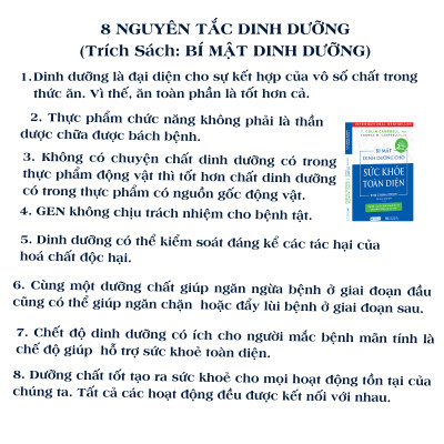 Combo sách dinh dưỡng hiện đại: Bí mật dinh dưỡng + Ăn lành sống mạnh (Tái bản)