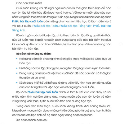 Phiếu Bài Tập Cuối Tuần Tiếng Việt 1 (35 Tuần Học) - MEGA